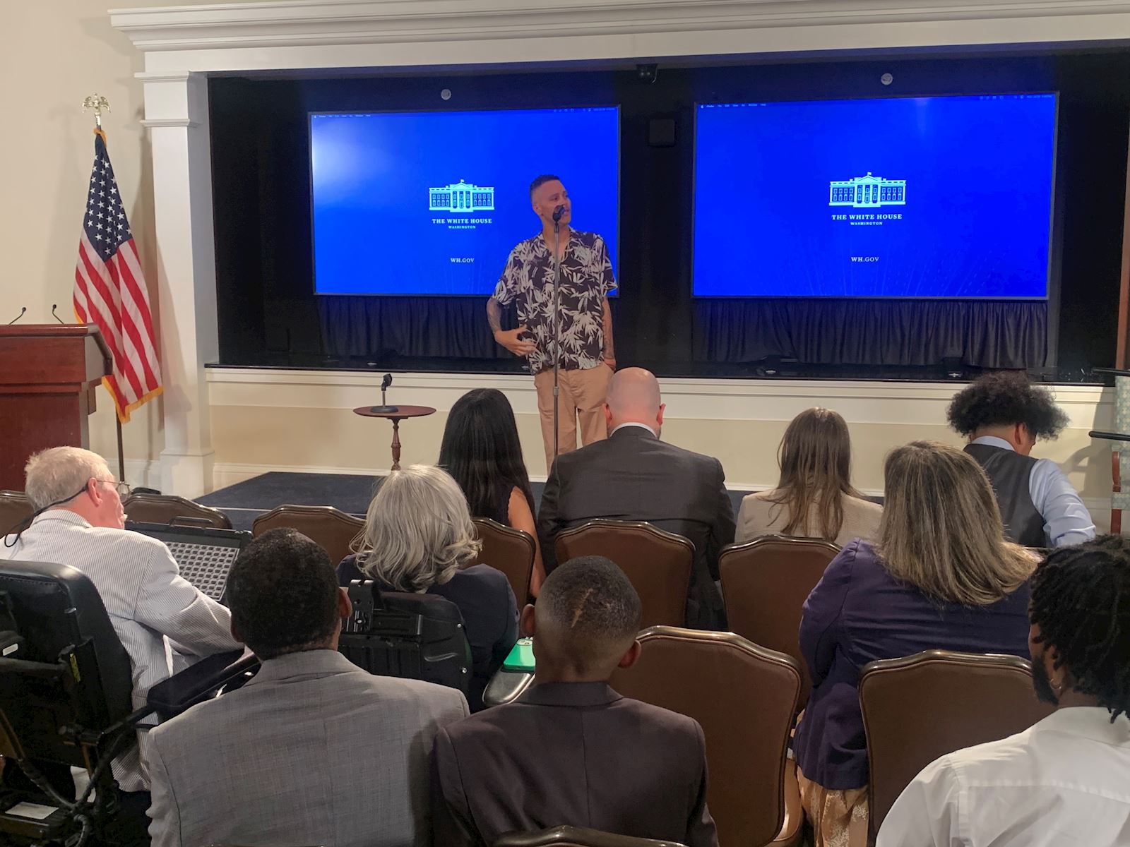 SMA community member speaking at white house